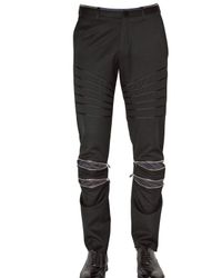 Paul Smith | Black Zipped Wool Gabardine Trousers for Men | Lyst