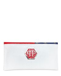 Philipp Plein | White Swarovski American Flag Leather Clutch | Lyst