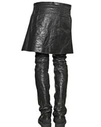 Rick Owens | Black Boxer Calf Skirted Trousers for Men | Lyst