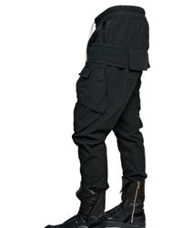 Rick Owens | Black Cotton Poplin Trousers for Men | Lyst