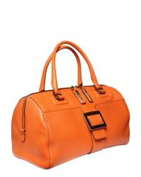 Roger Vivier | Orange New Bauletto Metro Leather Top Handle | Lyst