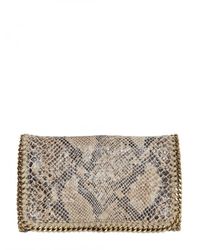 Stella McCartney | Brown Eco Python Falabella Small Clutch | Lyst