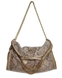 Stella McCartney | Brown Eco Python Falabella Three Chain Shoulde | Lyst