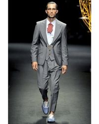 Vivienne Westwood | Gray 19cm Cool Wool Low Crotch Trousers for Men | Lyst