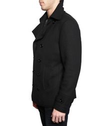 Z Zegna | Black Heavy Wool Jersey Pea Sport Jacket for Men | Lyst