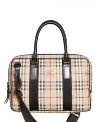Burberry | Natural Newburg Classic Check Bag for Men | Lyst