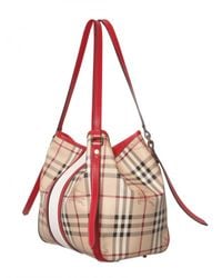 Burberry | Natural Small Canterbury Check Shoulder Bag | Lyst