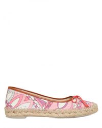 Emilio Pucci | Multicolor Printed Canvas and Leather Espadrilles | Lyst