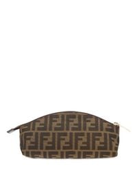 Fendi | Brown Zucca Soft Small Make-up Bag | Lyst