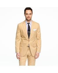 J.Crew | Natural Aldridge Three-button Suit Jacket with Center Vent in Italian Chino for Men | Lyst