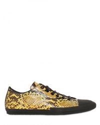 Jil Sander | Yellow Python Sneakers for Men | Lyst