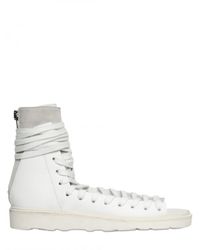 Kris Van Assche | White Back Zip Lace Up Calfskin Sandals for Men | Lyst