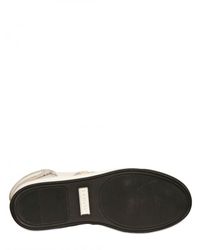 Lanvin | Natural Canvas and Calfskin High Top Sneakers for Men | Lyst