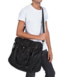 Officine Creative | Black Textured Calfskin Weekender Bag for Men | Lyst