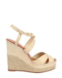 Paloma Barceló | Natural 120mm Criss Cross Espadrille Wedges | Lyst