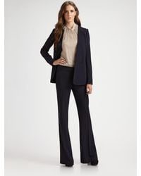 Theory | Blue Hydric Medora Collarless Wool-blend Blazer | Lyst