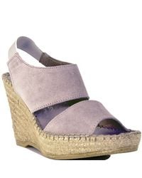 Andre Assous | Brown Reese - Taupe Suede Wedge Slingback Espadrille | Lyst