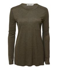 T By Alexander Wang | Green Classic Long Sleeve Pocket Tee | Lyst