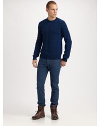 A.P.C. | Blue Melange Sweater for Men | Lyst