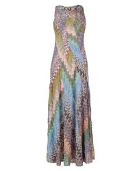 Missoni | Multicolor Striped Stretch Viscose Blend Knit Dress | Lyst