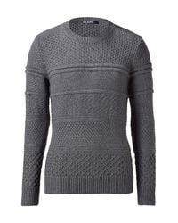 Neil Barrett | Gray Cable Knit Sweater for Men | Lyst