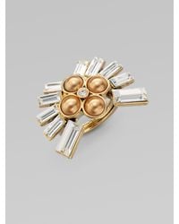 ABS By Allen Schwartz | Metallic Embellished Cocktail Ring | Lyst