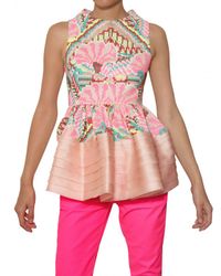 Manish Arora | Multicolor Embroidered Crisscross Cotton Top | Lyst
