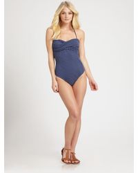 Shoshanna | Blue One-piece Polka Dot Swimsuit | Lyst