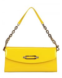 Jimmy Choo | Yellow Nini Patent Leather Clutch | Lyst