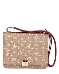 Lancel | Brown Dali Dol Canvas Leather Shoulder Bag | Lyst
