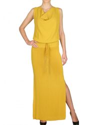 Jo No Fui | Yellow Old Marocain and Knit Stretch Dress | Lyst