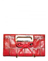 Viktor & Rolf | Red Printed Alligator Clutch | Lyst
