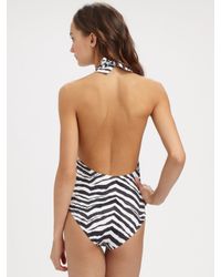 Emilio Pucci | Multicolor One-piece Zebra-print Swimsuit | Lyst