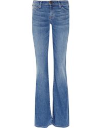 Current/Elliott | Blue Slim Bootcut Jeans | Lyst
