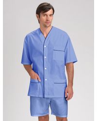 Saks Fifth Avenue | White Shorty Poplin Pajama Set for Men | Lyst