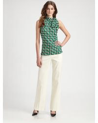 MILLY | White Flared-leg Pants | Lyst