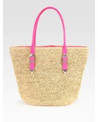 Rebecca Minkoff | Natural Raffia & Leather Boyfriend Beach Tote | Lyst