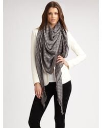 Gucci | Brown GG Pattern Scarf | Lyst