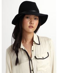 Rag & Bone | Black Floppy Brim Fedora | Lyst