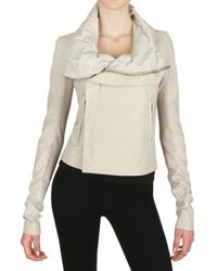 Rick Owens | Natural Biker Velo Leather Jacket | Lyst
