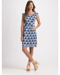 Acne Studios | Blue Betty Print Dress | Lyst