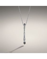 John Hardy | Black Long Drop Necklace | Lyst