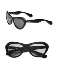 Miu Miu | Black Cateye Plastic Sunglasses | Lyst