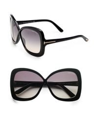 Tom Ford | Calgary Plastic Butterfly Sunglasses/black | Lyst