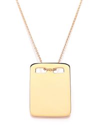 Daisy London | Metallic Gold Dog Tag | Lyst