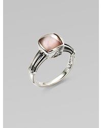 Lagos | Metallic Crystal Accented Pink Mother-of_pearl Doublet Ring | Lyst