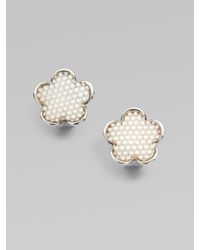 Lagos | Metallic Mother-of-pearl Accented Flower Stud Earring | Lyst