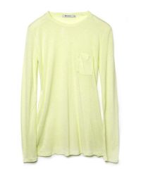 T By Alexander Wang | Yellow Classic Long-sleeve Tee | Lyst