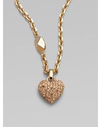 Dior | Metallic Pavé Pop Heart Pendant Necklace | Lyst