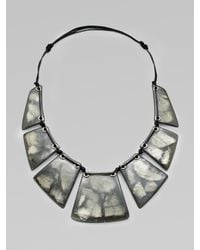 Lafayette 148 New York | Metallic Mixed-media Collar Necklace | Lyst
